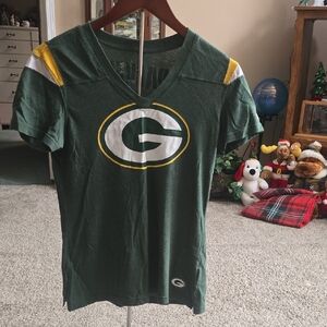 Nike Green and Yellow Short Sleeve Tee